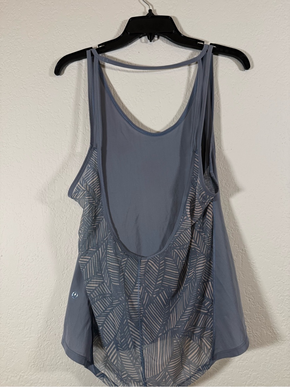 Lululemon Athletica Cool to Street Tank Blue Gray Scoop Neck Tank Top Womens